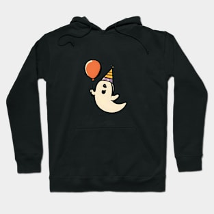 Funny ghost holding ballon retro Hoodie